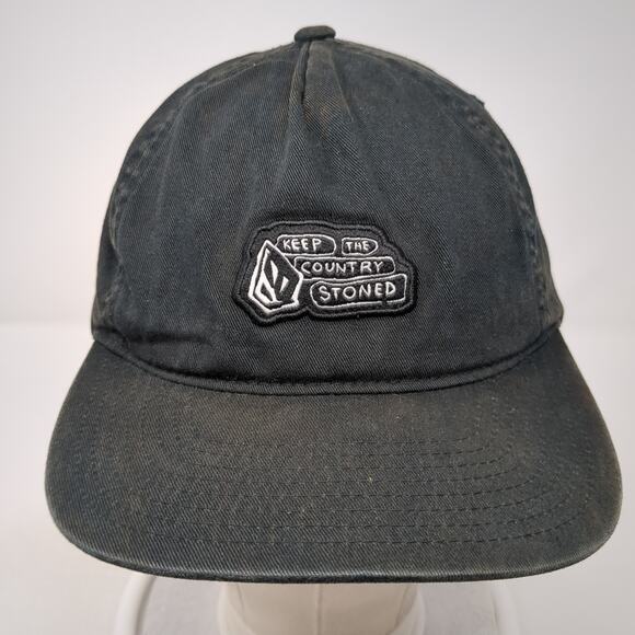 Keep The Country Stoned Snapback 5 Panel Cap Black One Size Adjustable Volcom - Picture 2 of 8